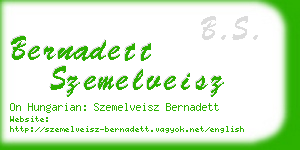 bernadett szemelveisz business card